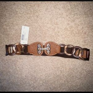 NWT Chico’s belt, wide waist, all leather, sz M